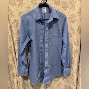 Brooks Brothers Light Blue Plaid Button Down Shirt